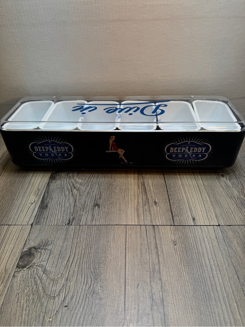 Deep Eddy Vodka Dive In Blue Bar Fruit Tray Caddy Caddie man cave bar ware